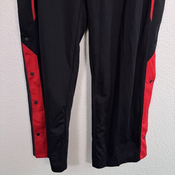 AND1 Basketball Pants Mens 3XL Tearaway Snap Y2K Athletic Black Red Classic Fit - Picture 8 of 13